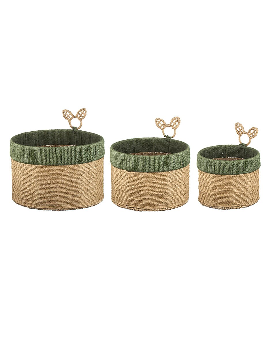 Set cesto multiusos Haus Grass de papel