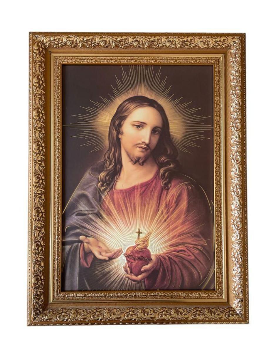 Cuadro Sagrado Corazón De Jesús técnica polioleo