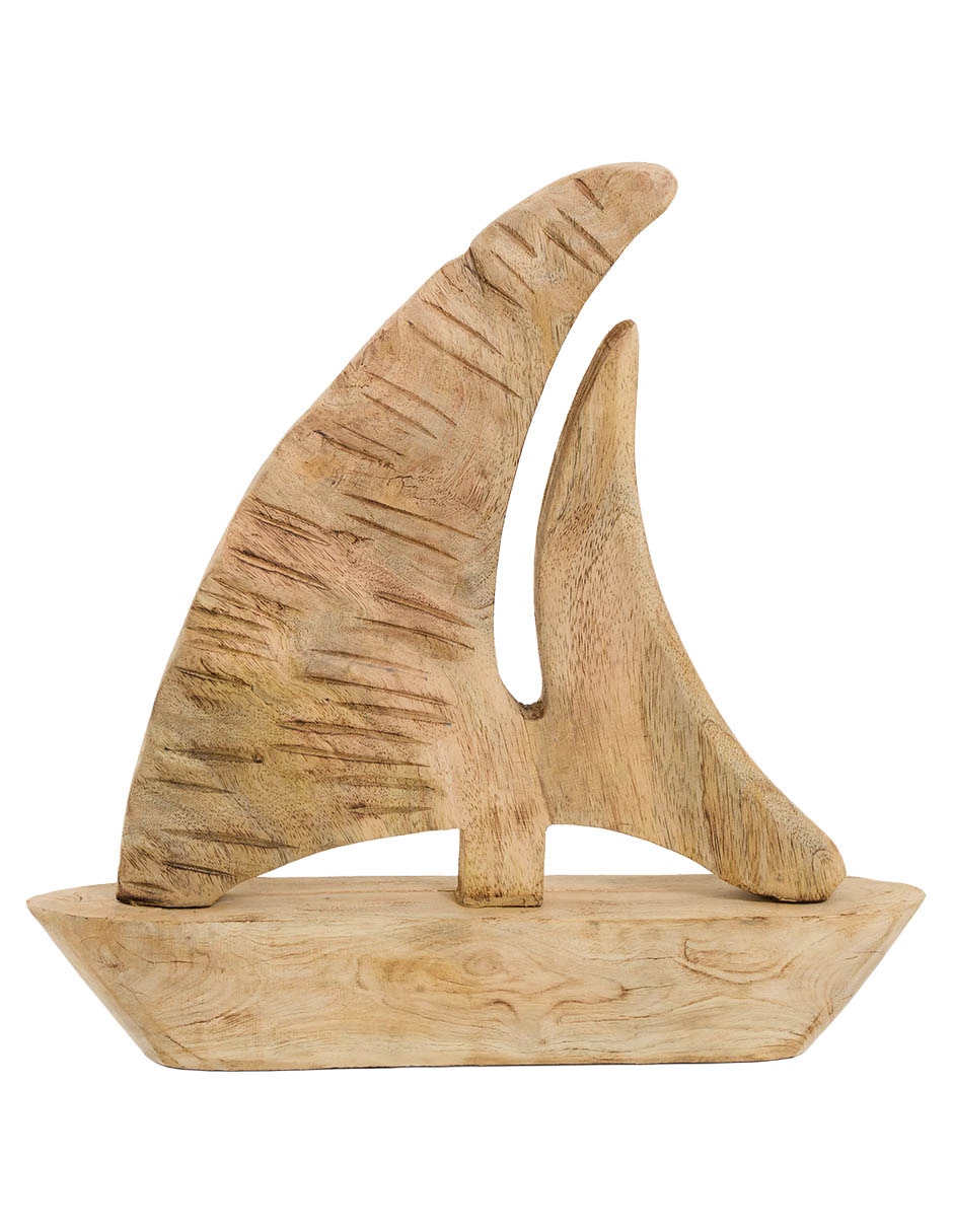 Figura decorativa de velero de madera 2