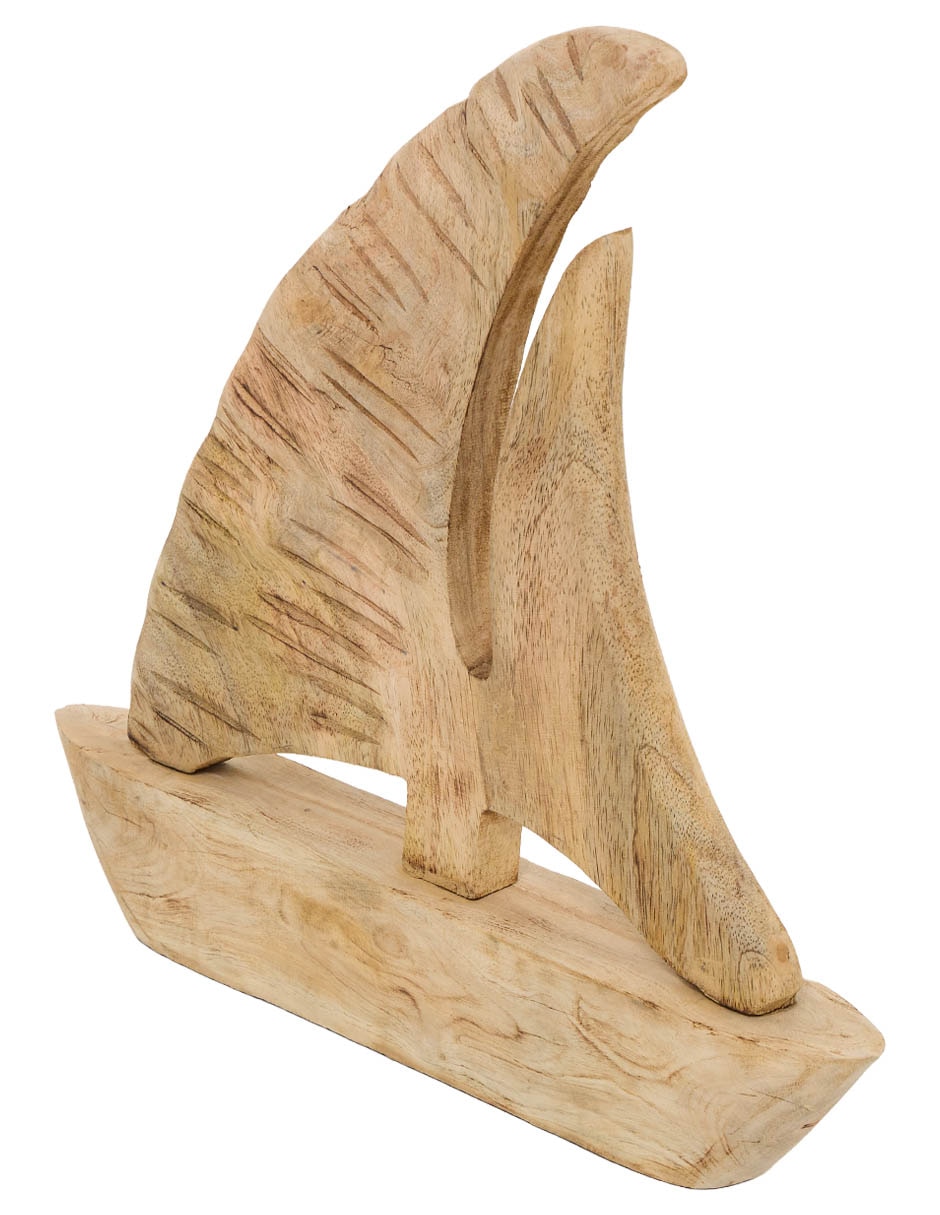 Figura decorativa de velero de madera 3