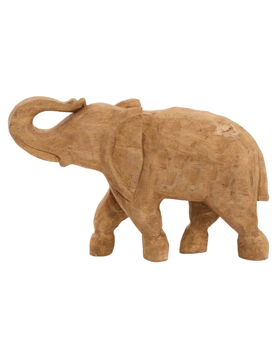 Figura decorativa de elefante de madera 2