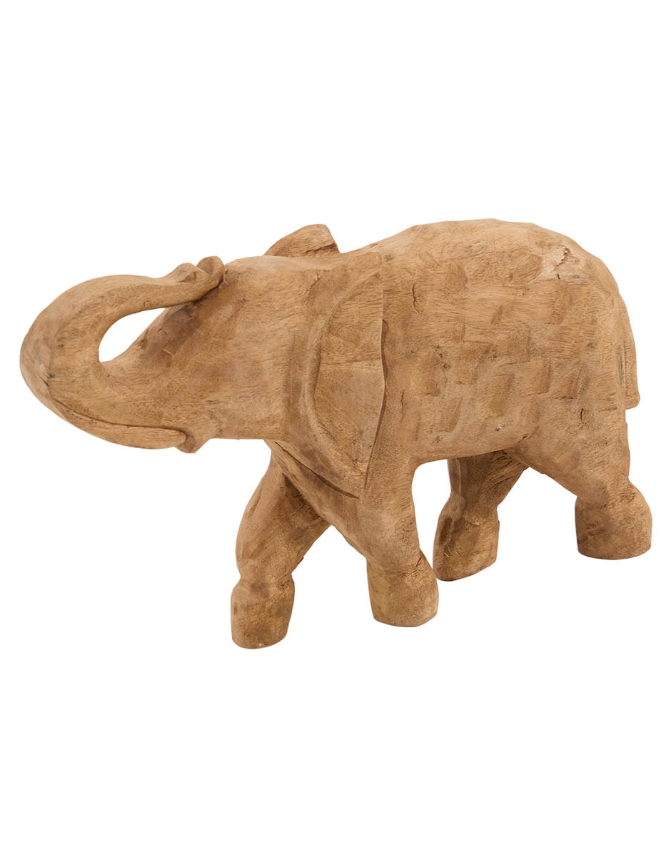 Figura decorativa de elefante de madera 4