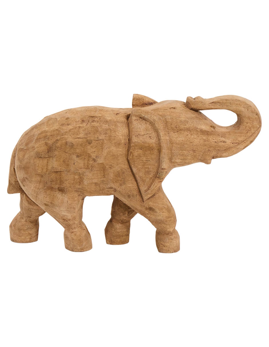Figura decorativa de elefante de madera