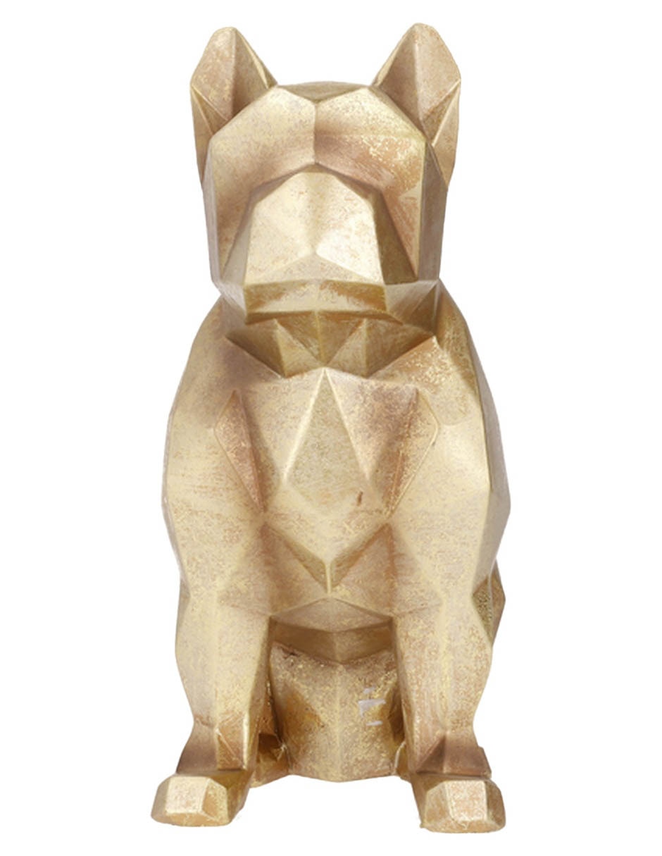 Figura de perro haus frenchie de resina