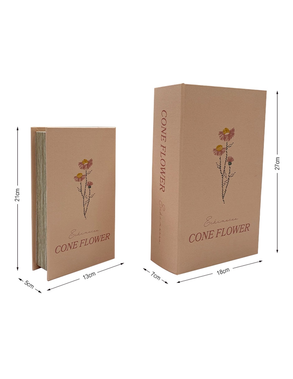 Caja decorativa Haus Oasis Floral rectangular con 2 piezas