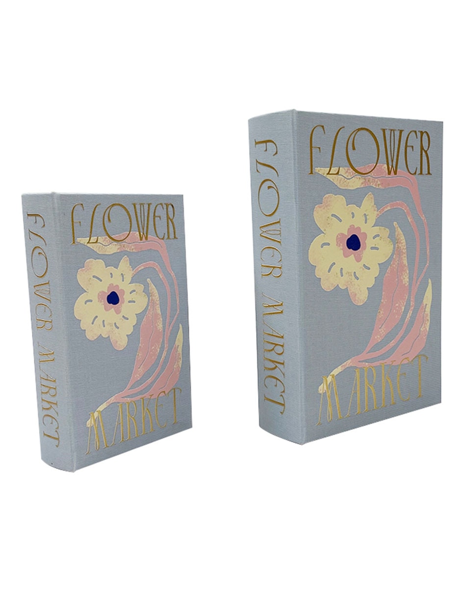 Caja decorativa con set Haus Flower Market rectangular con 2 piezas