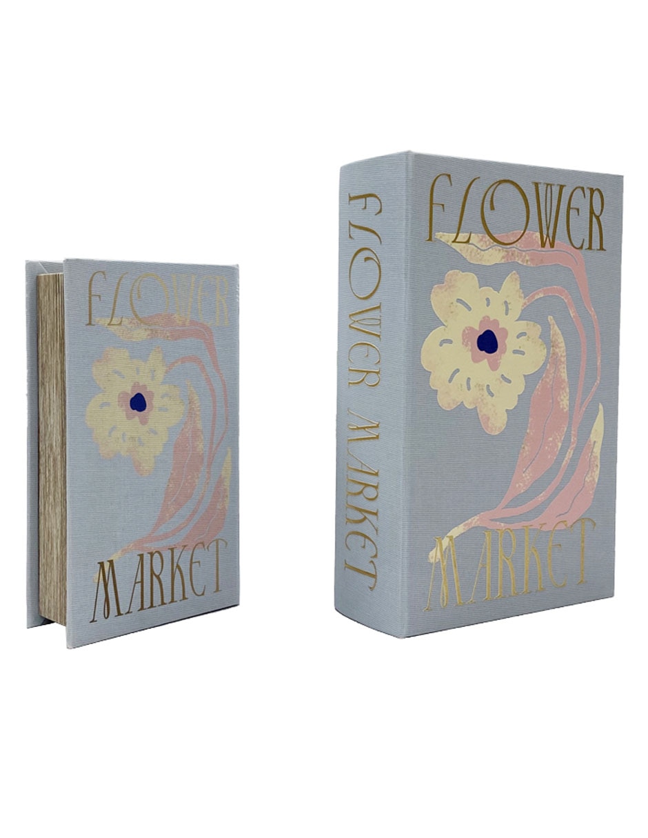 Caja decorativa con set Haus Flower Market rectangular con 2 piezas