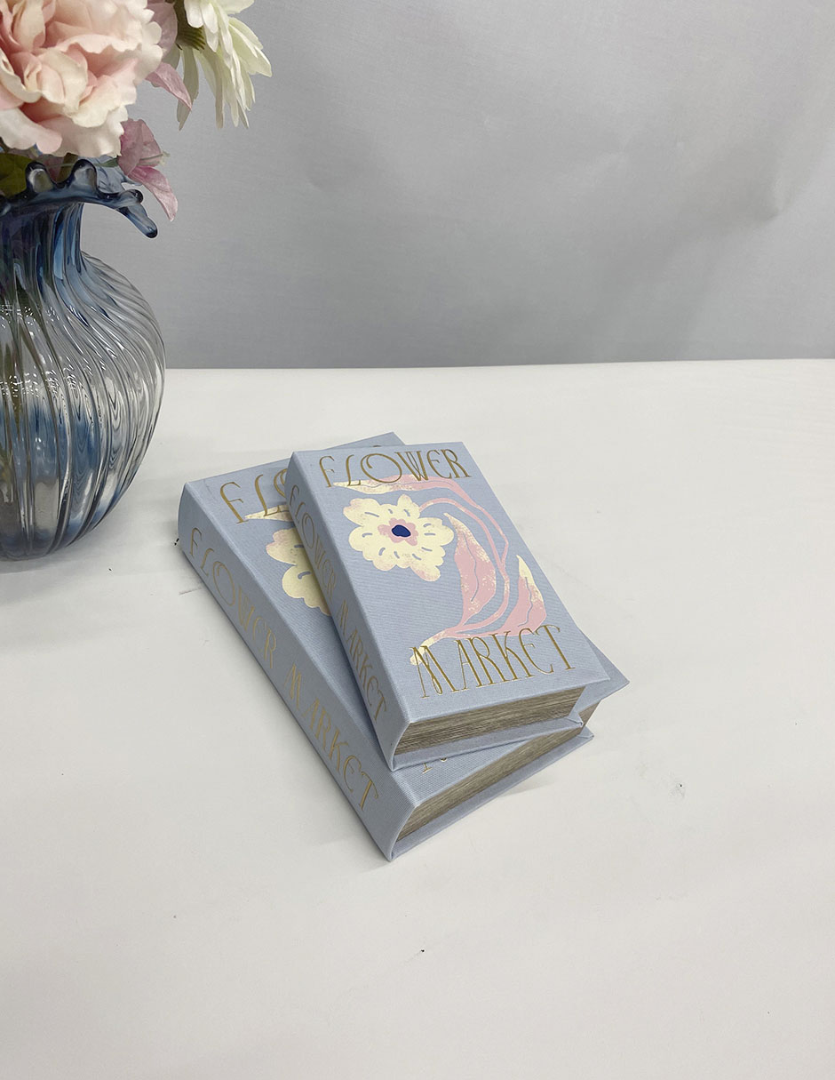 Caja decorativa con set Flower Market rectangular con 2 piezas
