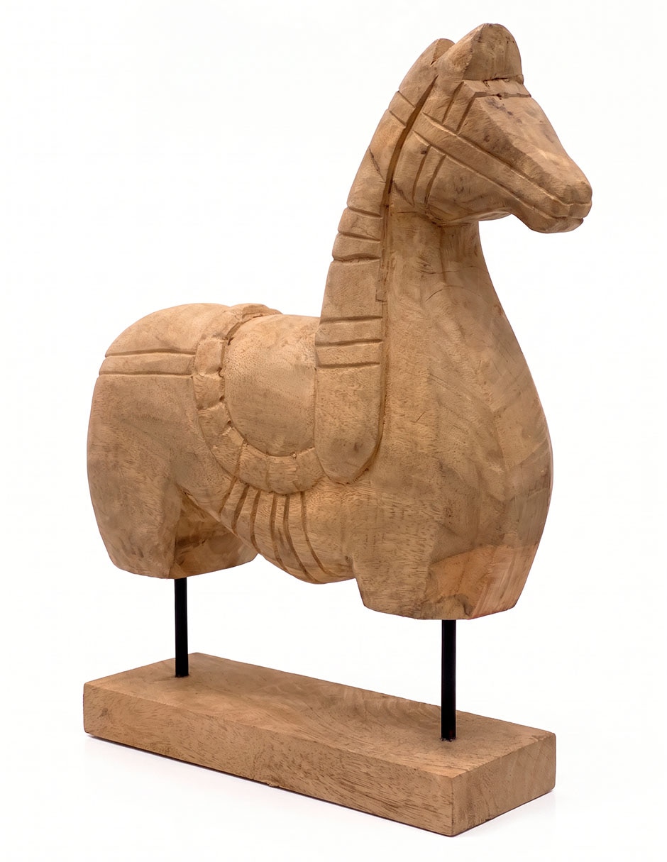 Figura de caballo de madera