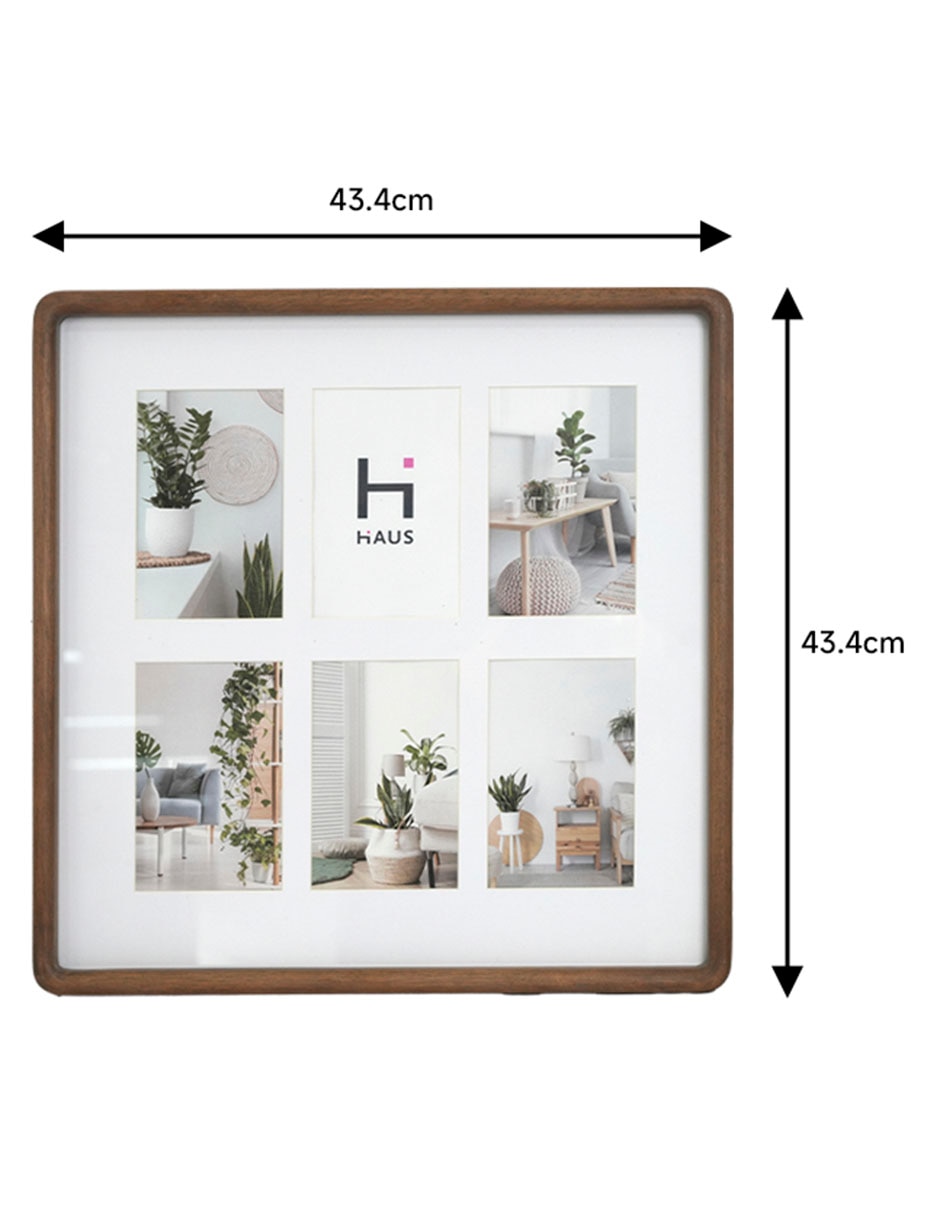 Portaretrato Haus de madera para 6 fotos