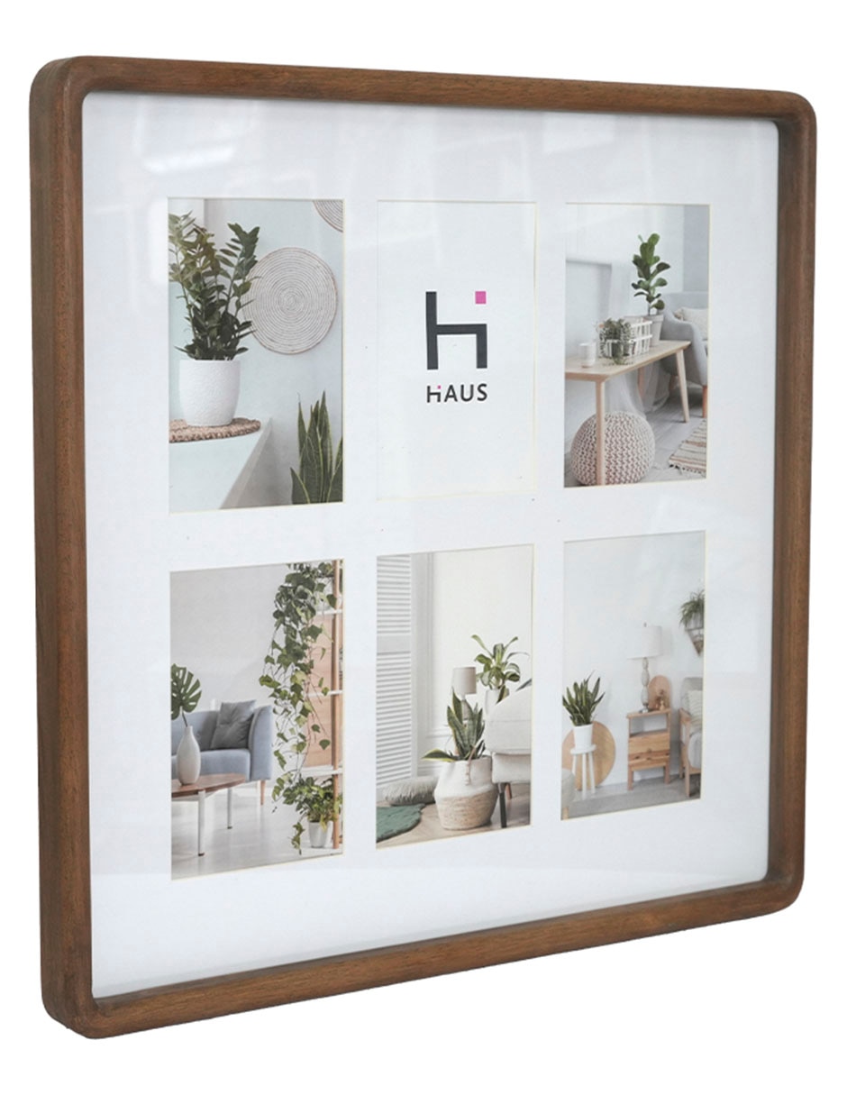 Portaretrato Haus de madera para 6 fotos