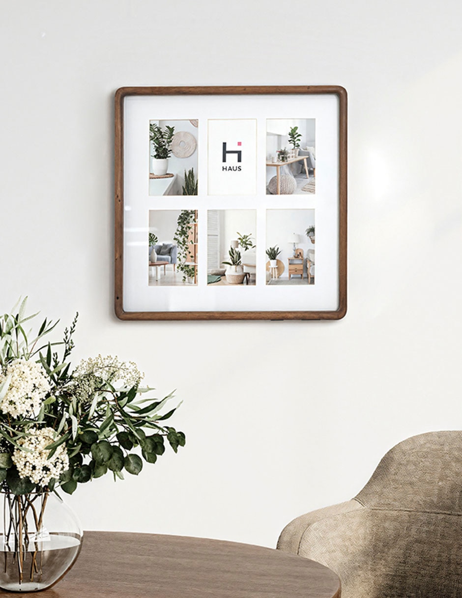 Portaretrato Haus de madera para 6 fotos