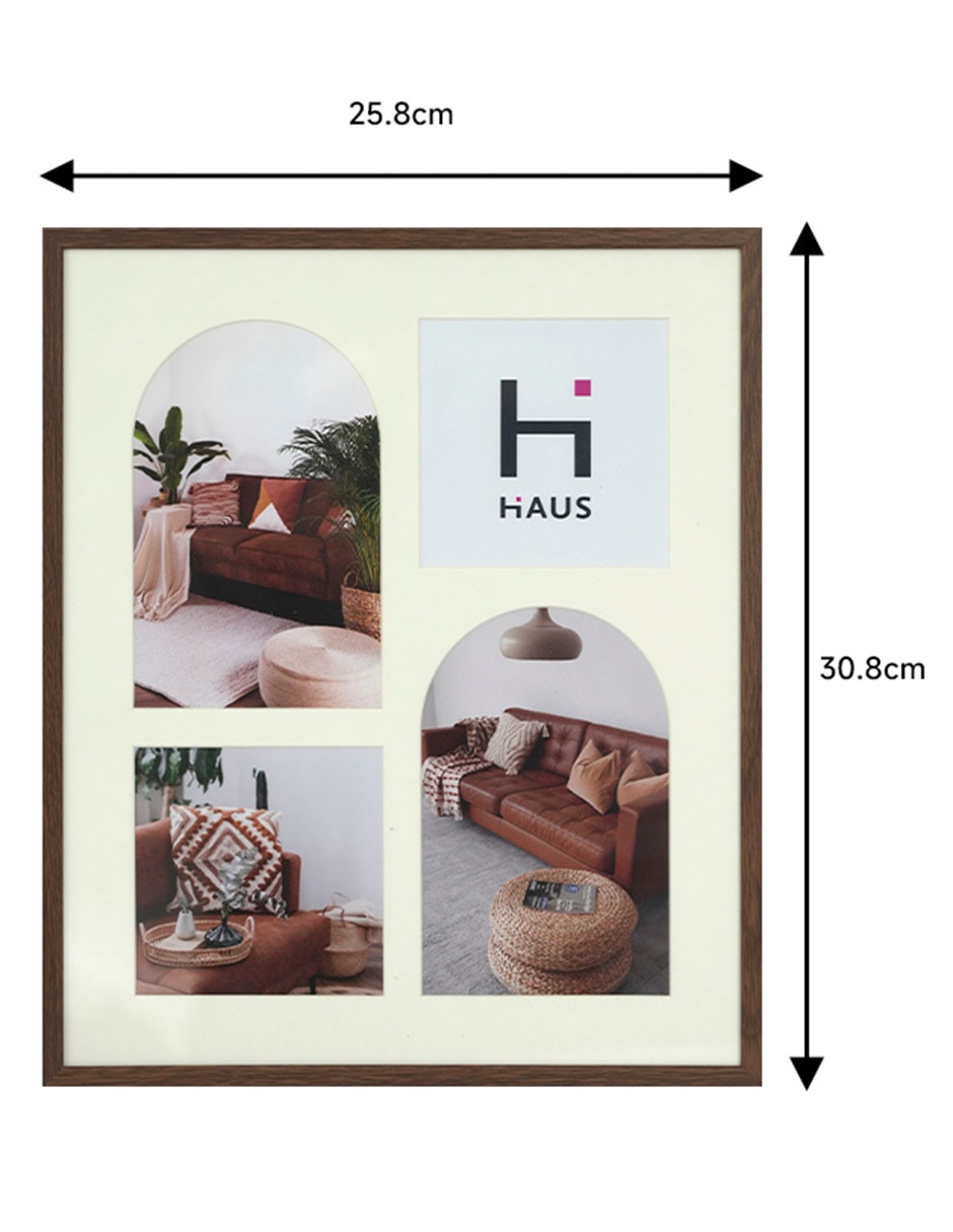 Portarretrato Haus Oasis Tropical de aluminio para 4 fotos