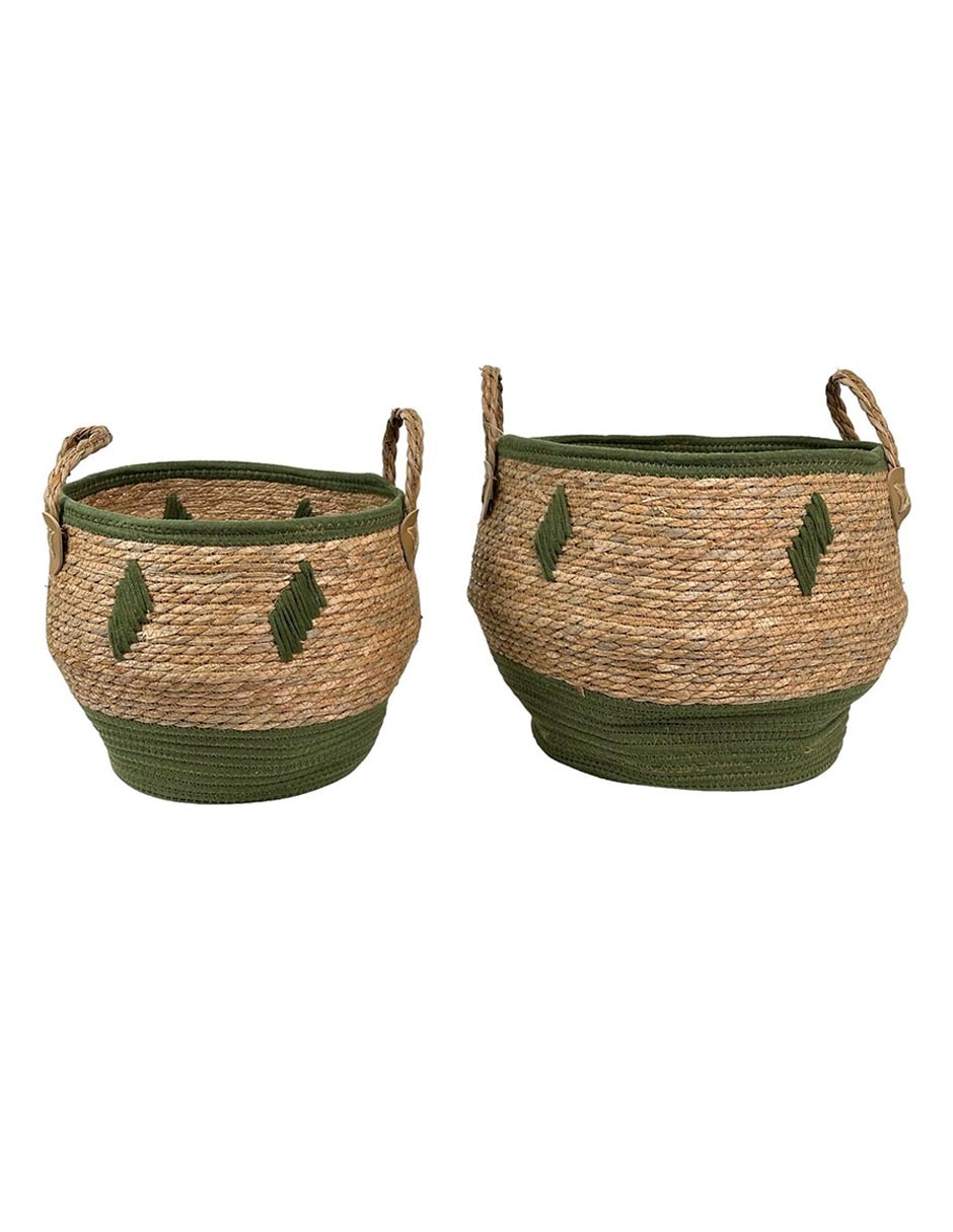 Set cesto multiusos Haus Natural Leaf