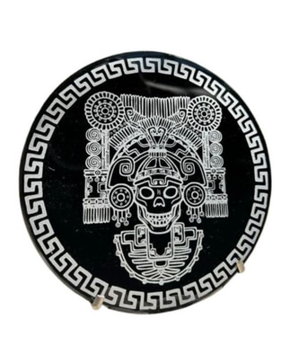 Figura decorativa de circular Obsidiana de vidrio