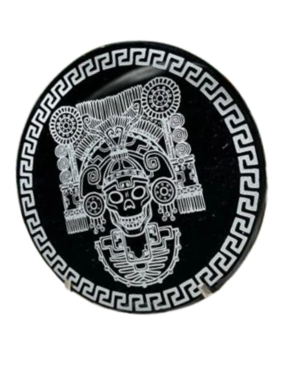 Figura decorativa de circular Obsidiana de vidrio