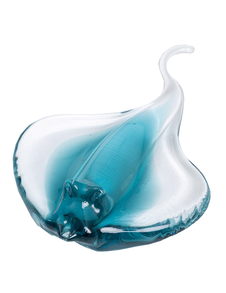 Figura decorativa de mantarraya Fish de vidrio