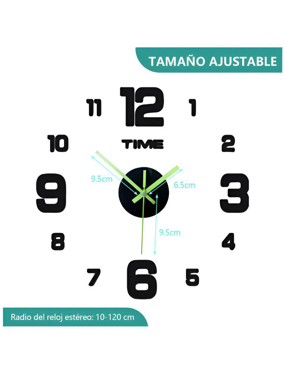 Reloj de pared de plástico
