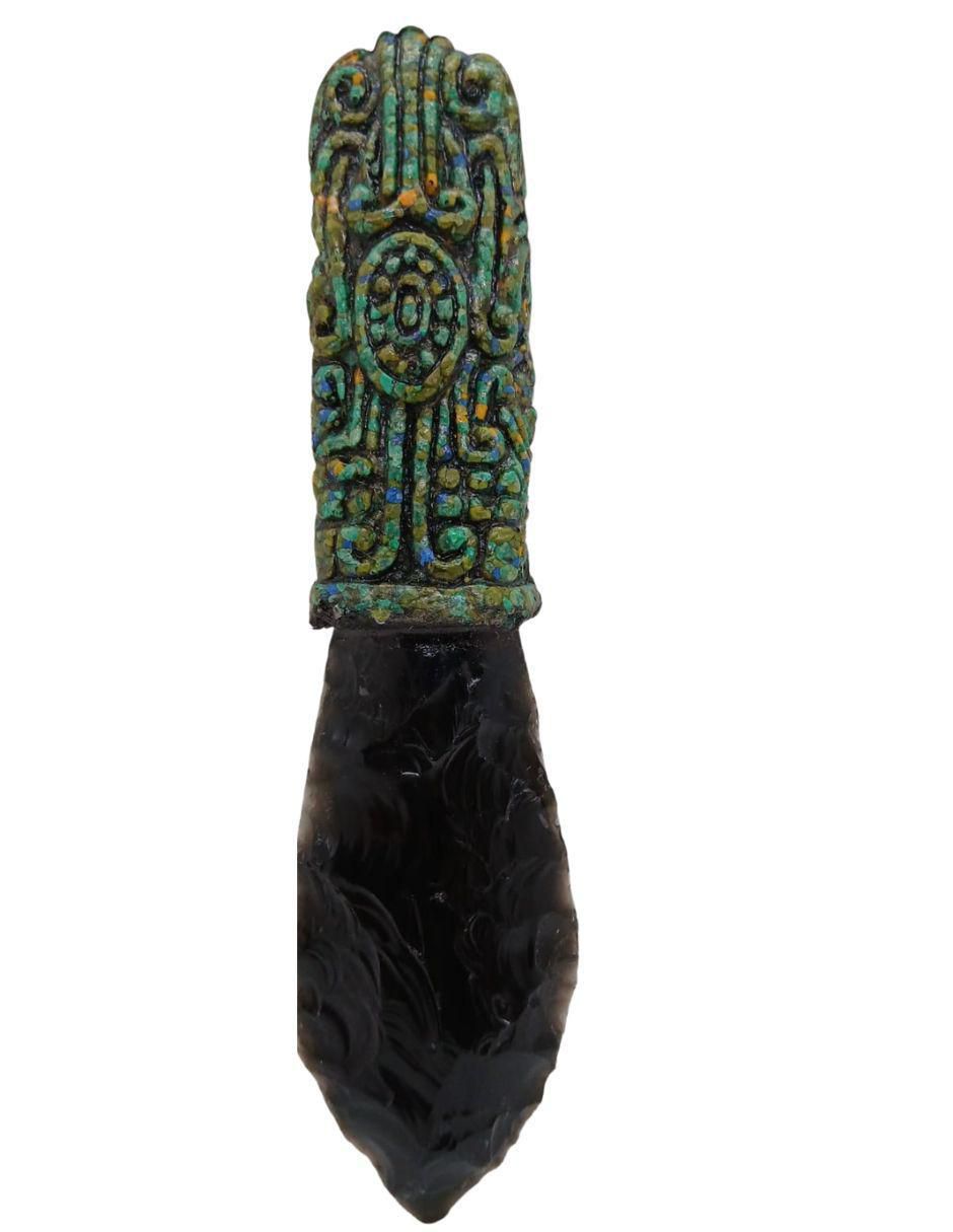 Figura decorativa de daga de vidrio 4