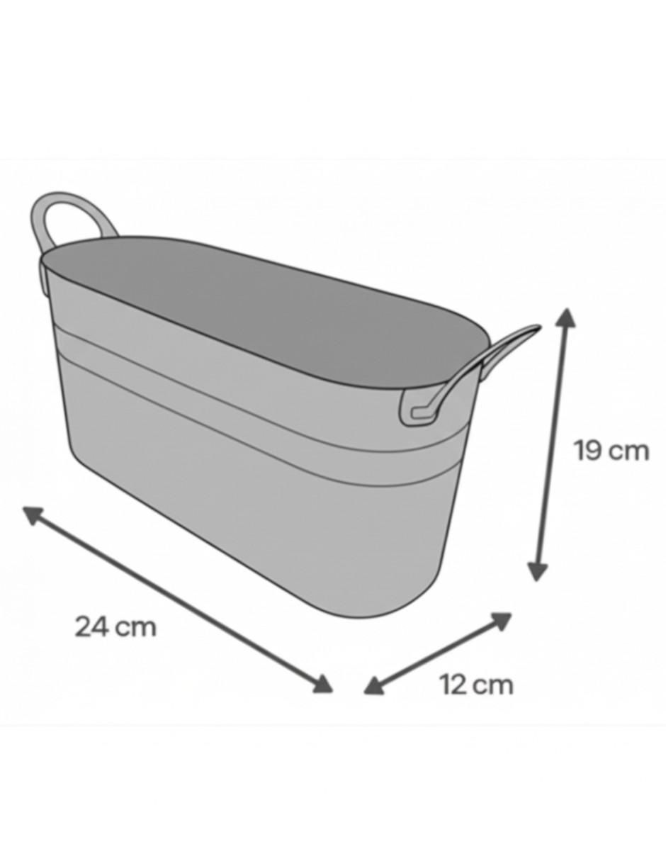 Set maceta Shabby chic de acero inoxidable 4