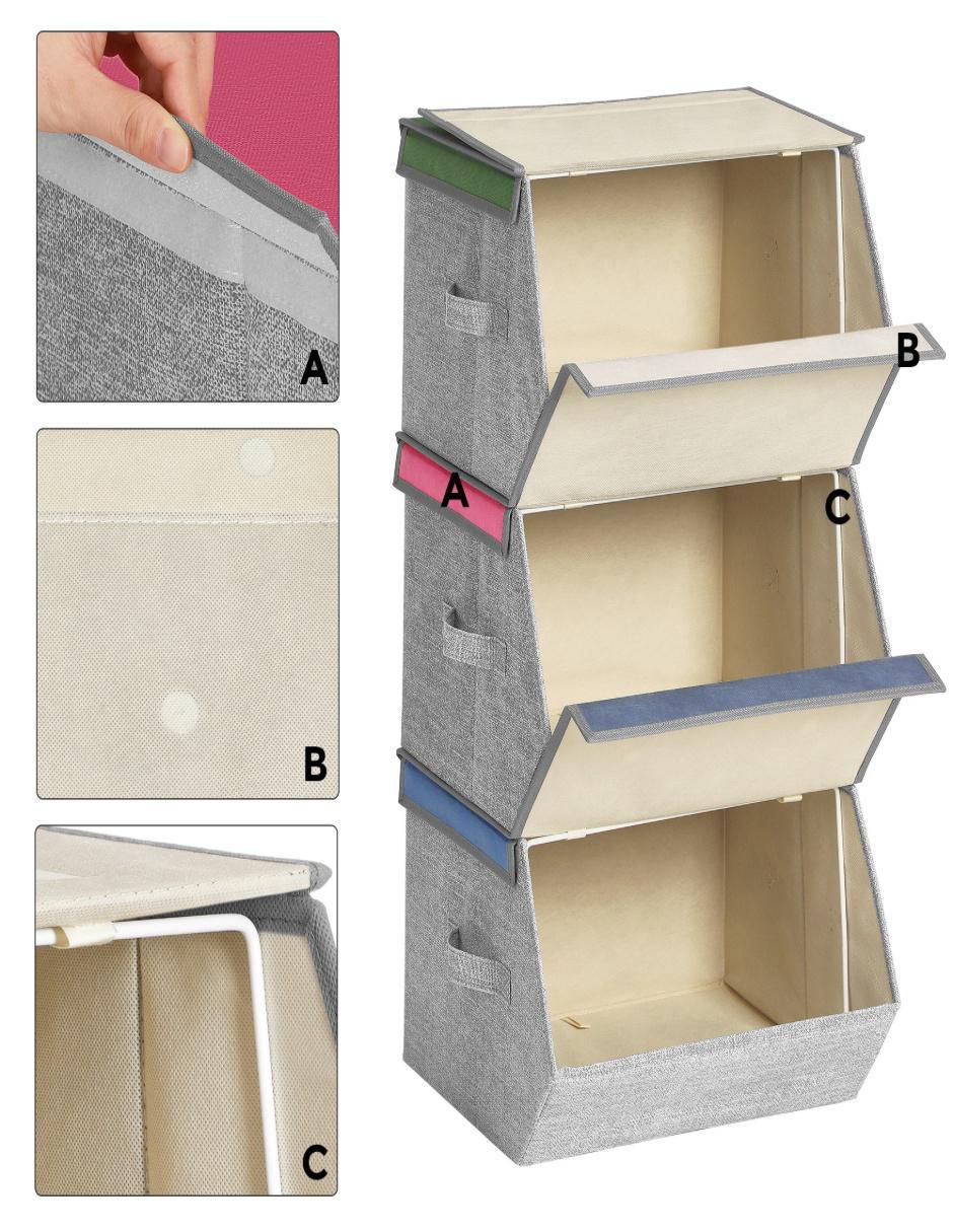 Caja Teza rectangular con bordes curvos con 3 piezas 4