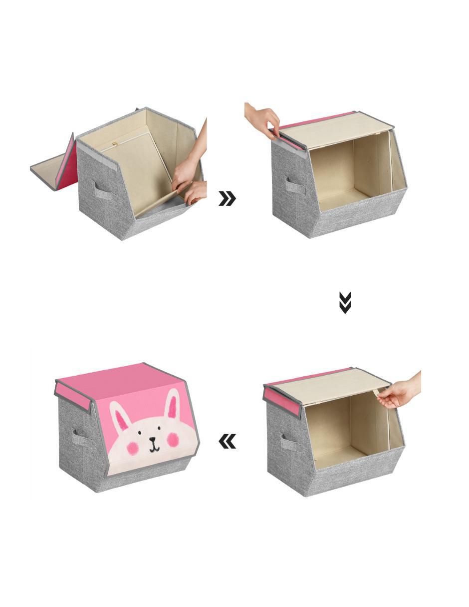 Caja Teza rectangular con bordes curvos con 3 piezas 2