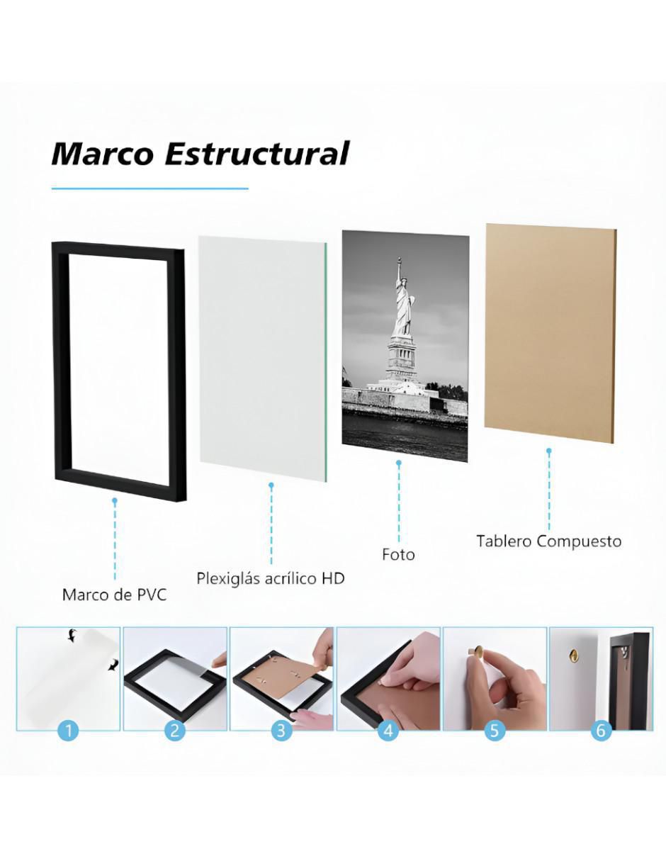 Set portarretratos de PVC para 1 foto 2