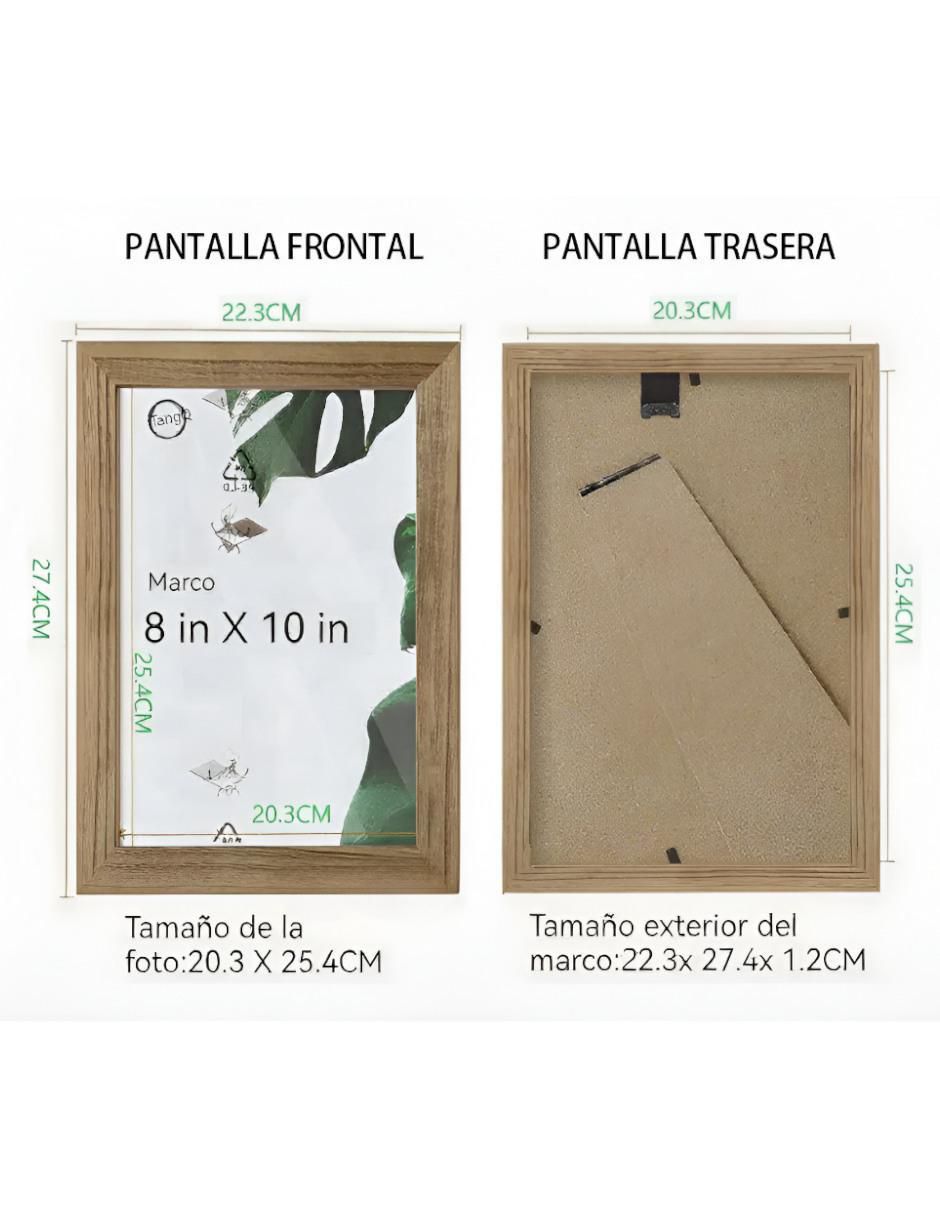 Set portarretratos de madera para 1 foto 4