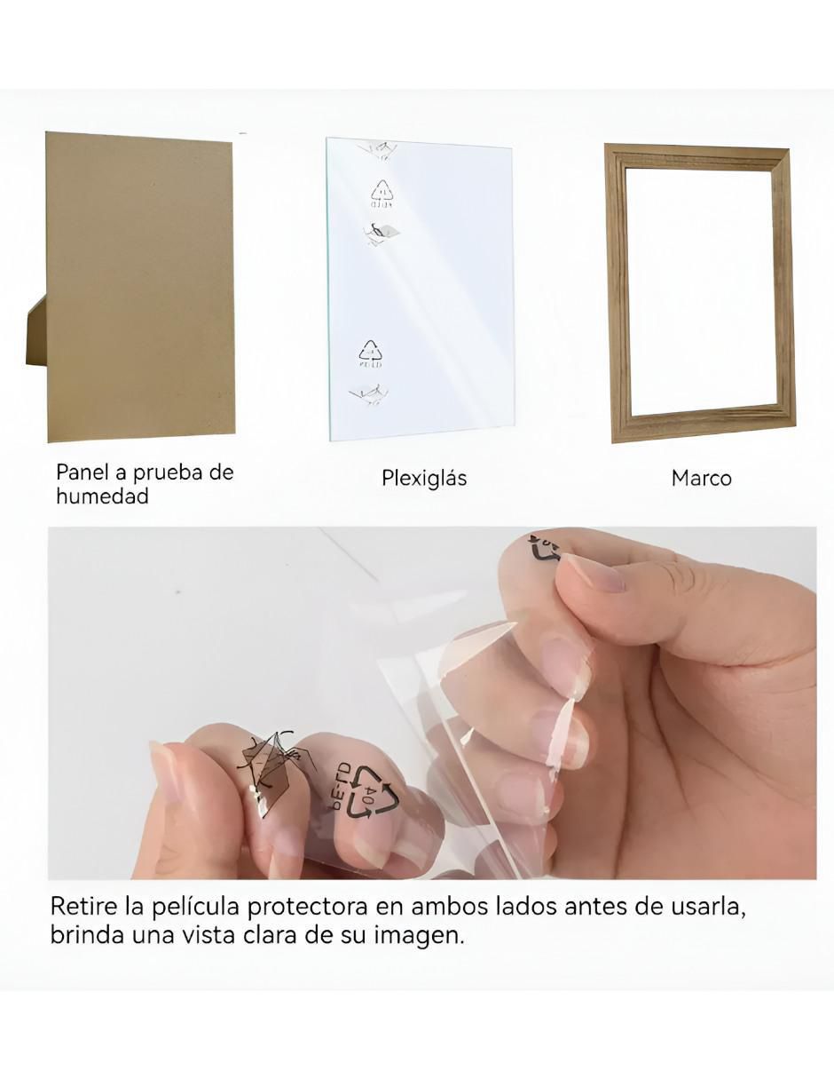 Set portarretratos de madera para 1 foto 3