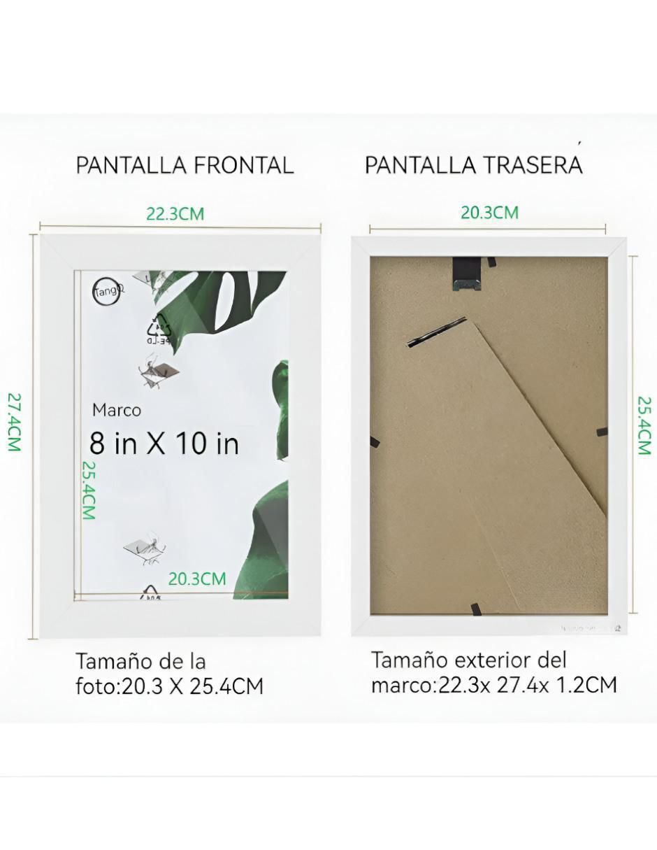 Set portarretratos de madera para 1 foto 4