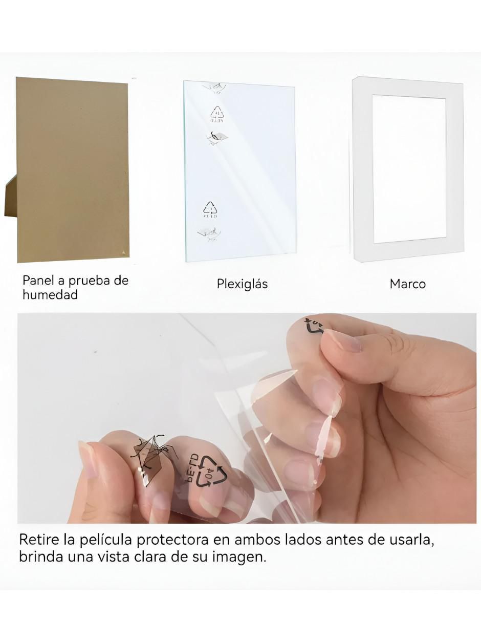 Set portarretratos de madera para 1 foto 3