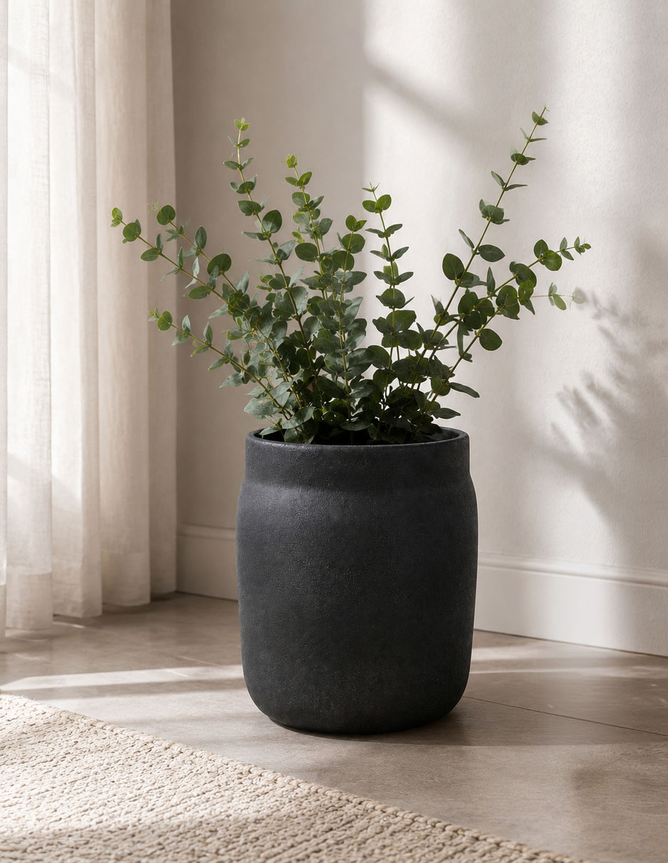 MACETA DARK G, GRIS 2