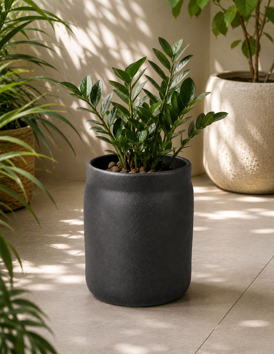 MACETA DARK CH, GRIS 2