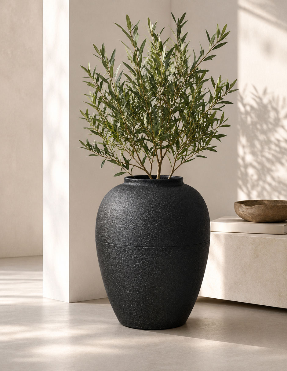 JARRÓN DARK 32CM, GRIS 2