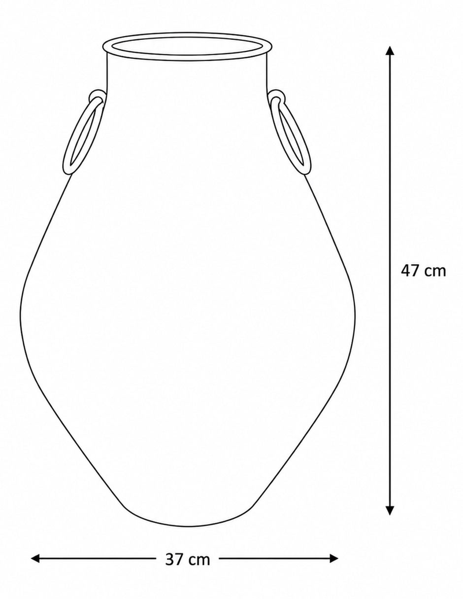 JARRÓN DARK 47CM, GRIS 5