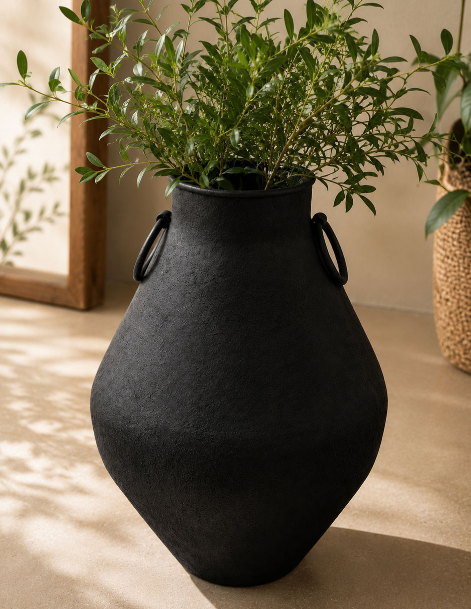 JARRÓN DARK 47CM, GRIS 2