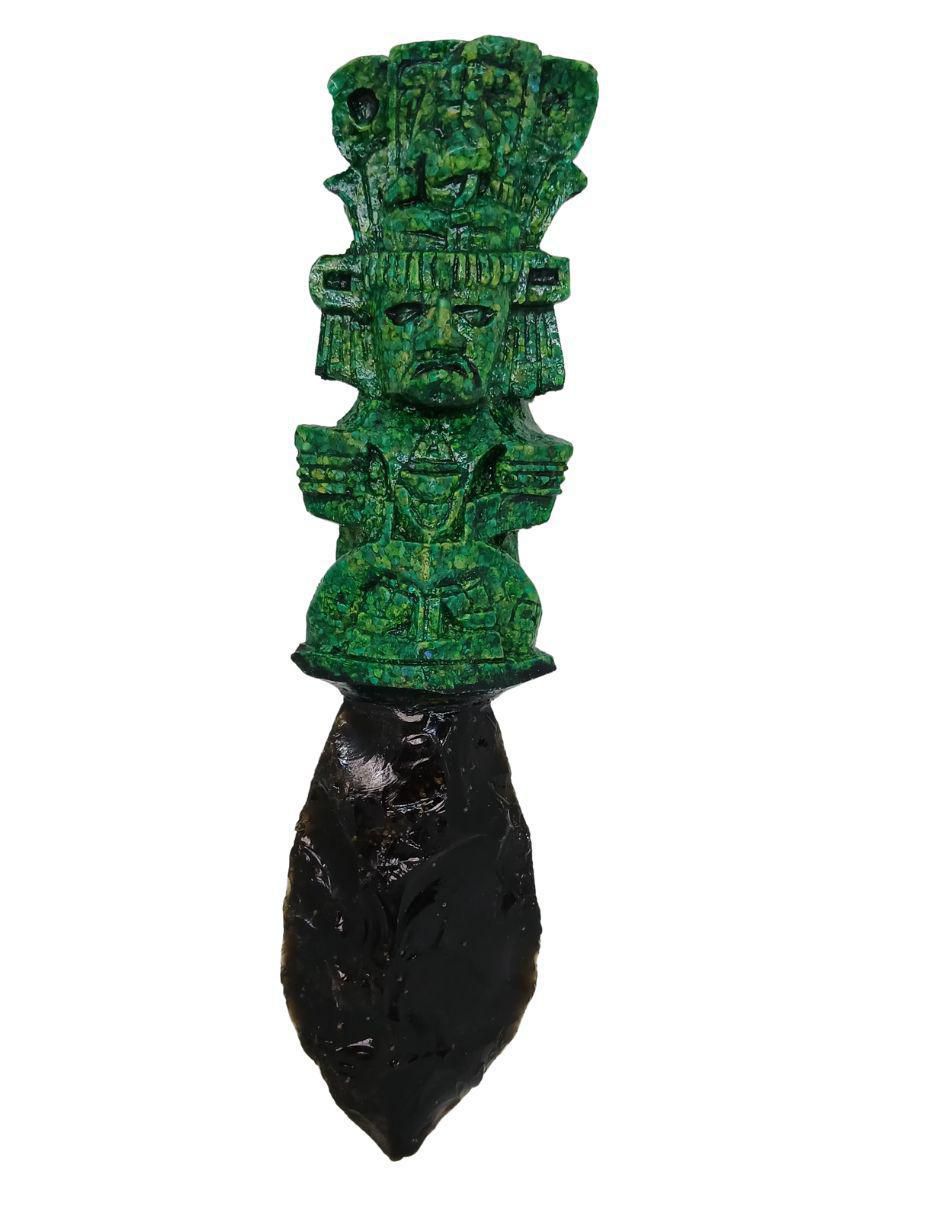 Figura decorativa de daga de vidrio