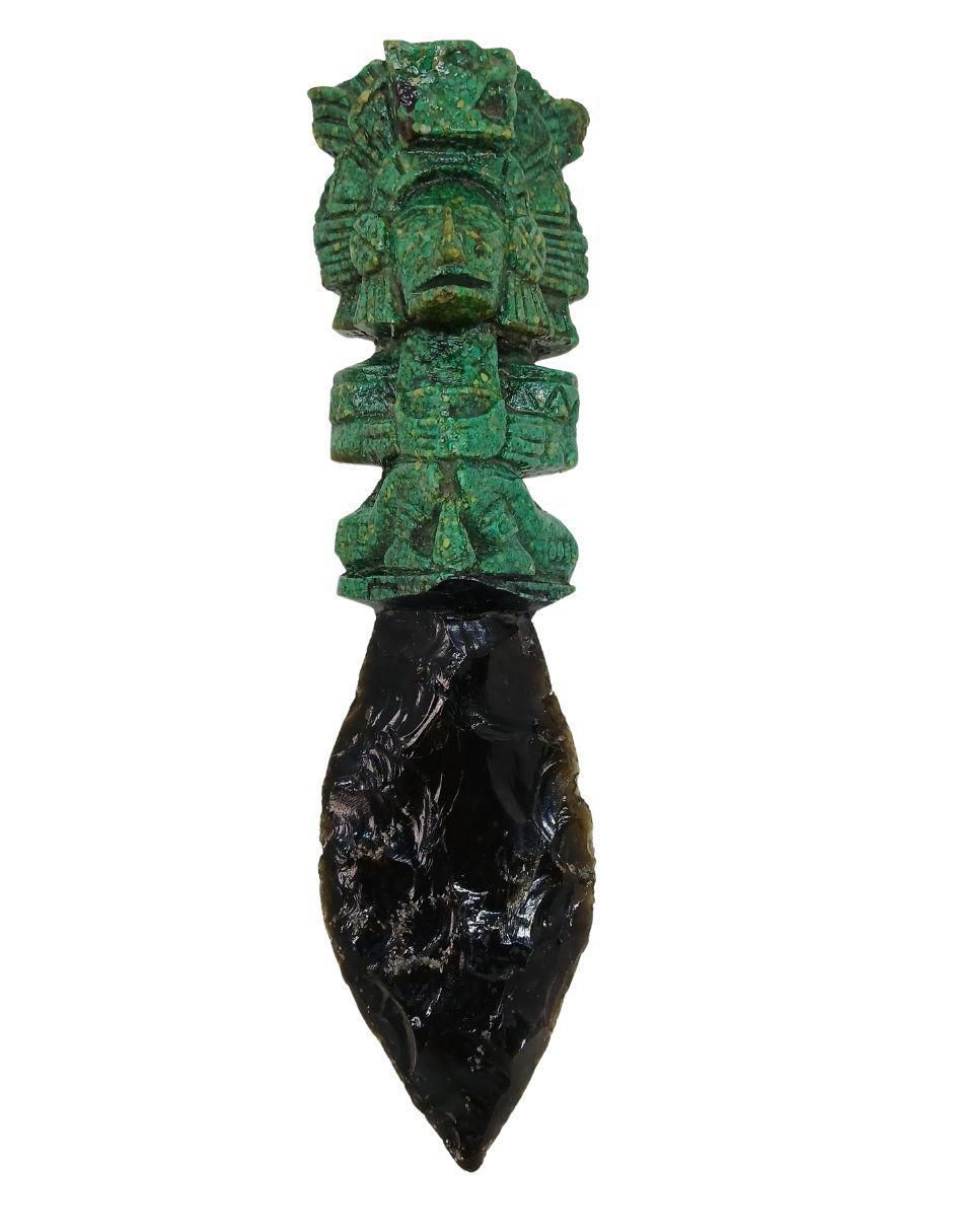 Figura decorativa de daga Tlacaelel Mx de vidrio