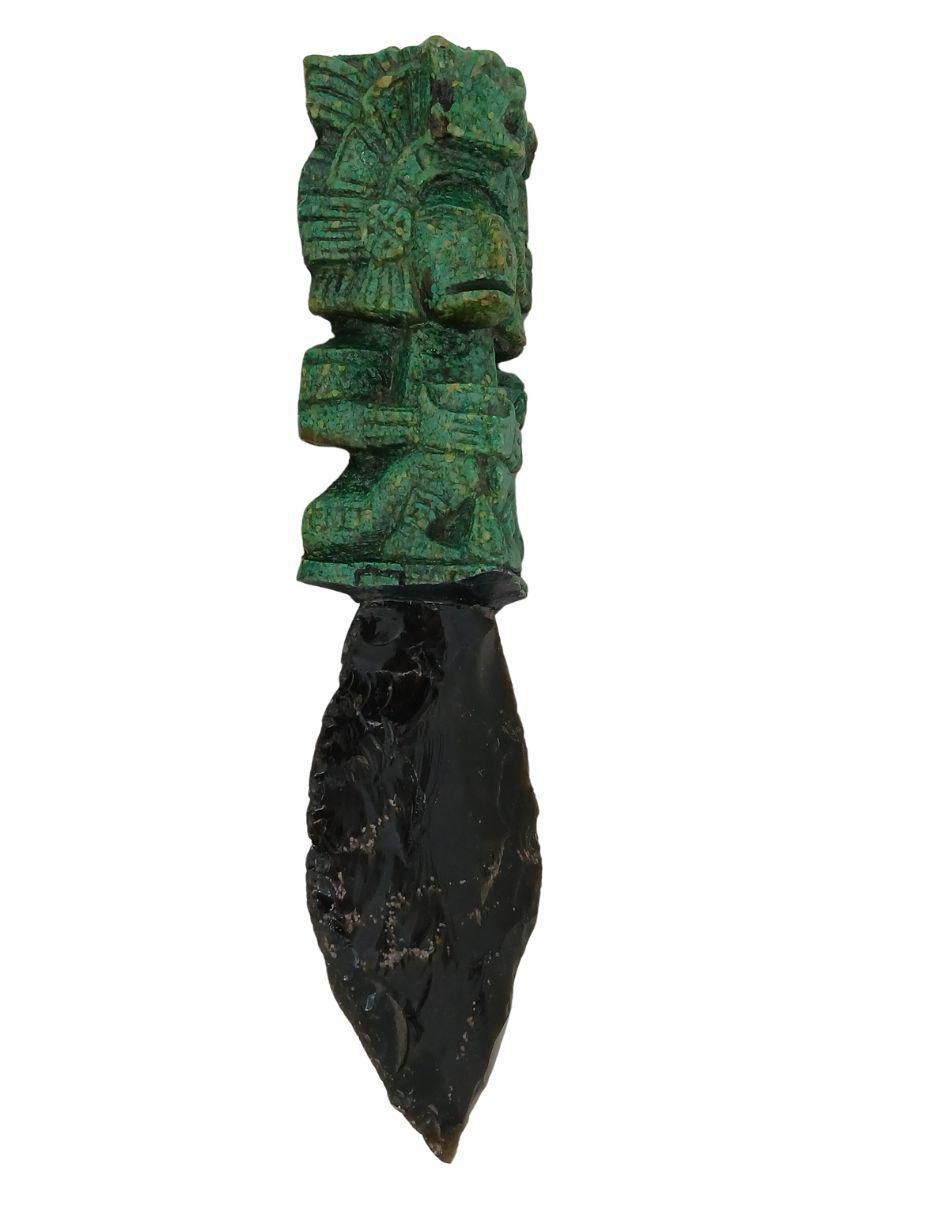Figura decorativa de daga Tlacaelel Mx de vidrio