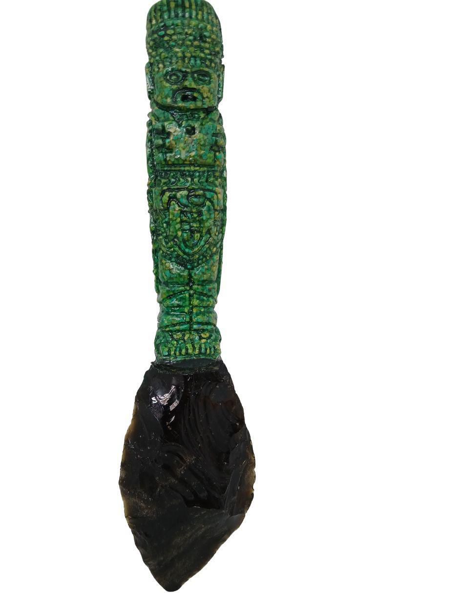Figura decorativa de daga Tlacaelel Mx de vidrio