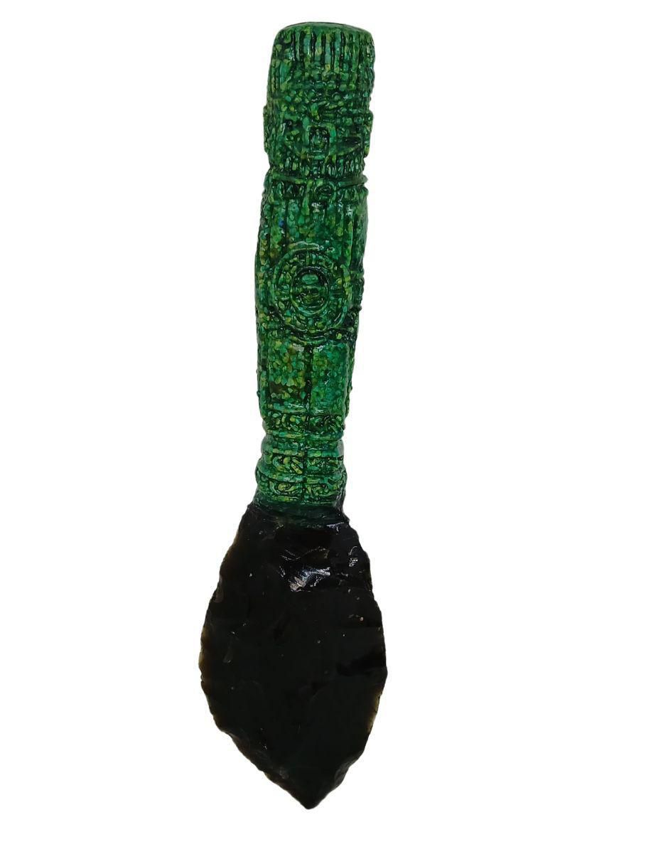 Figura decorativa de daga Tlacaelel Mx de vidrio