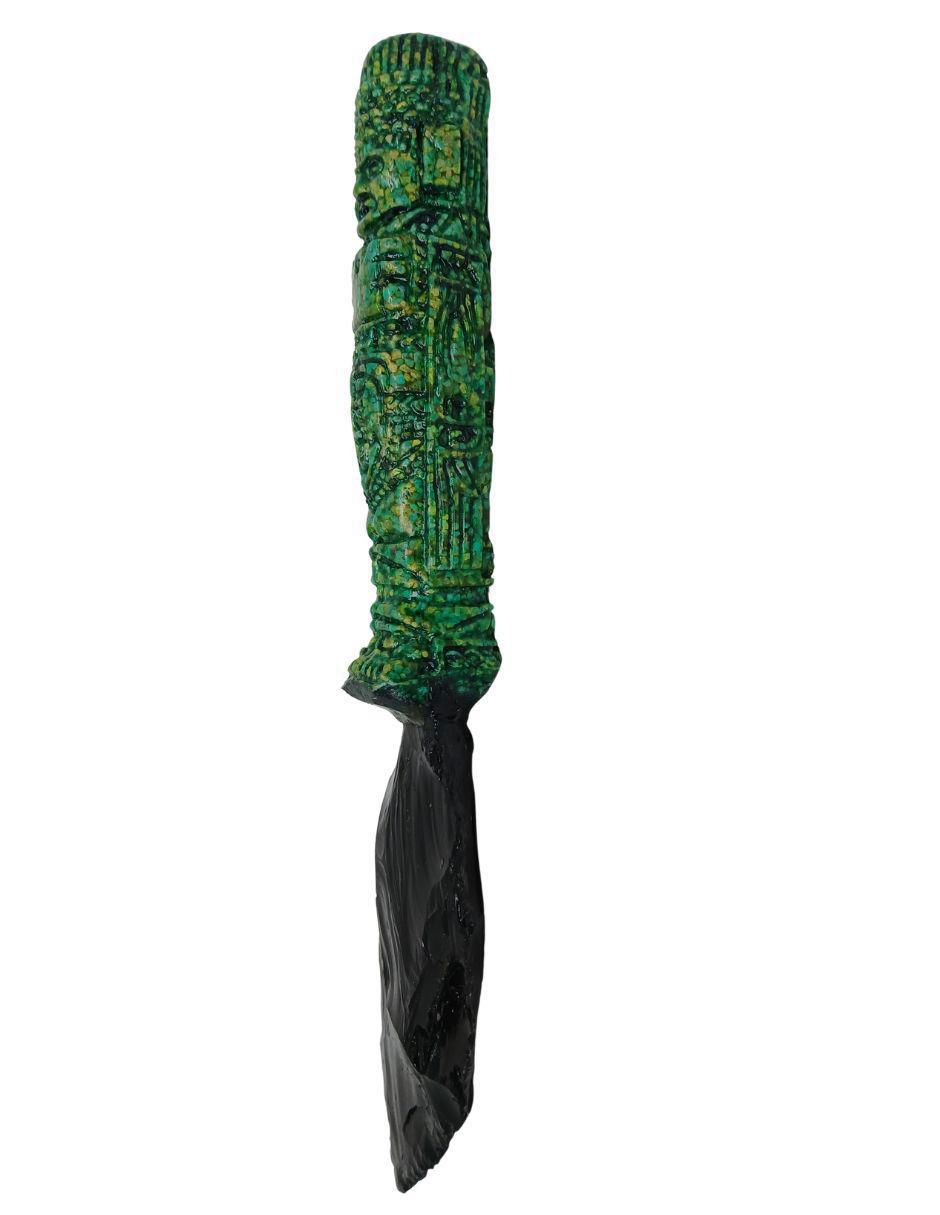 Figura decorativa de daga Tlacaelel Mx de vidrio