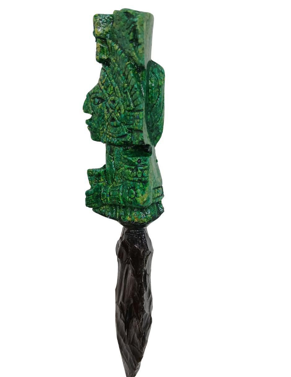 Figura decorativa de daga Tlacaelel Mx de vidrio