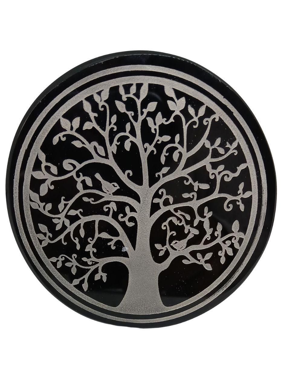 Figura decorativa circular Tlacaelel Mx de vidrio