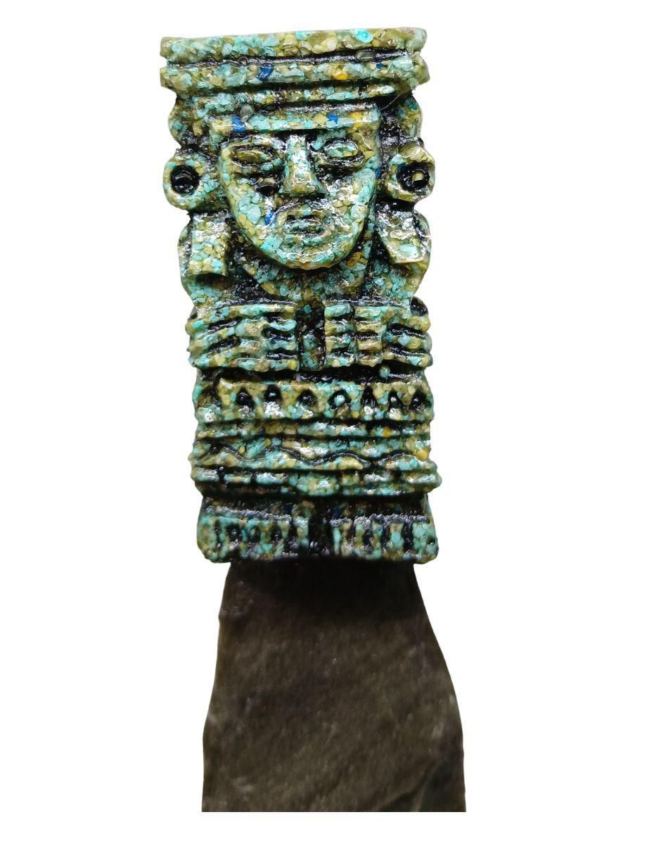 Figura decorativa de daga Tlacaelel Mx de vidrio