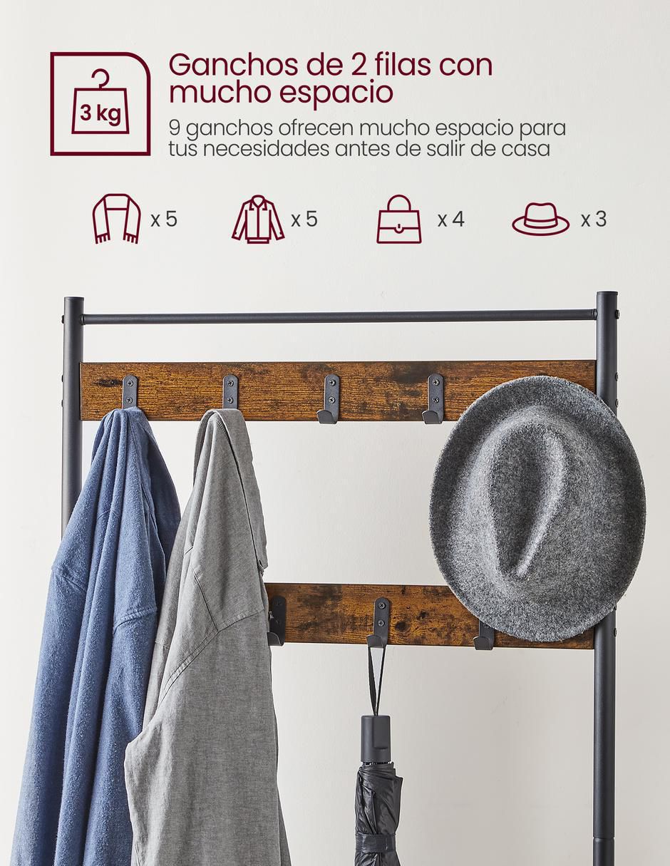 Perchero de piso Songmics Home Dacey 8 ganchos