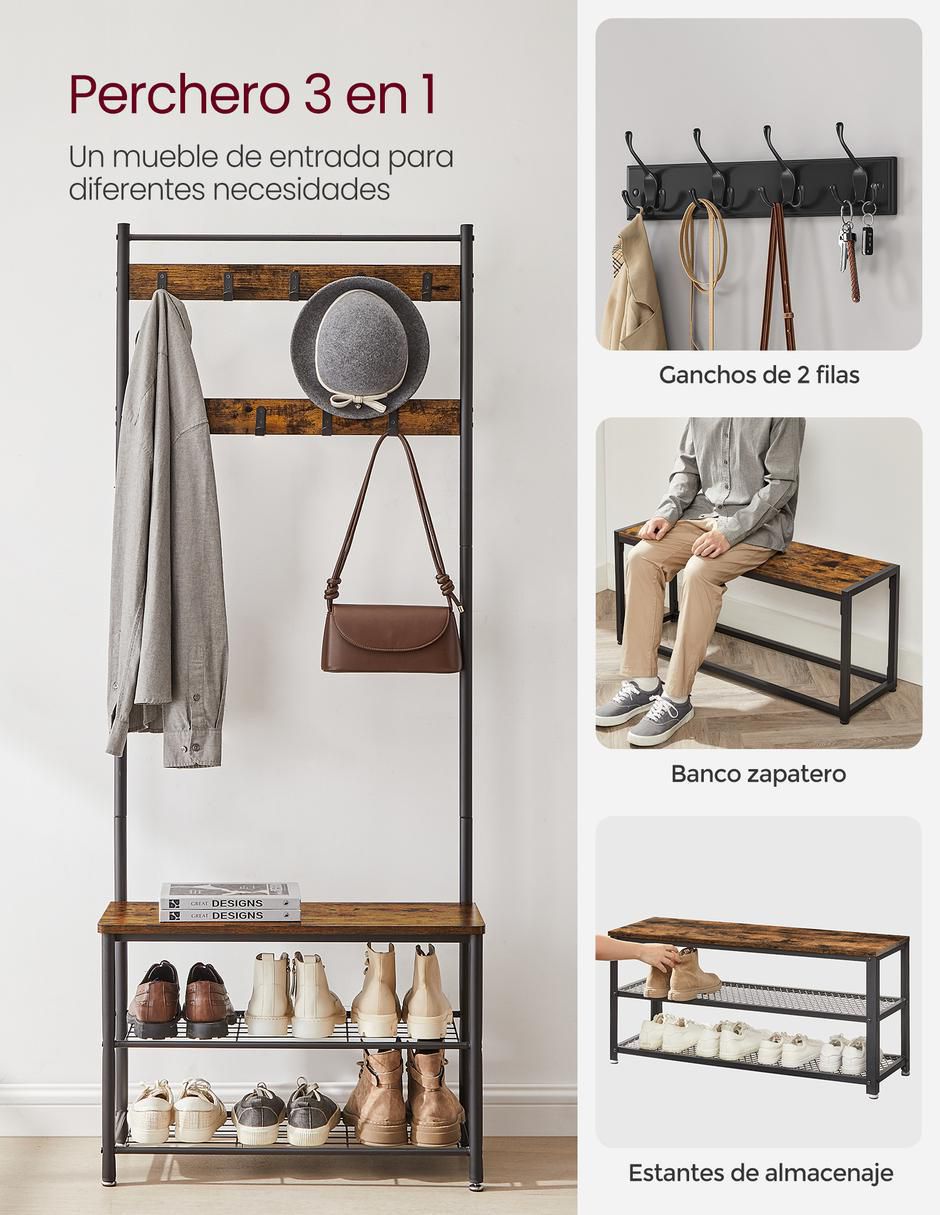 Perchero de piso Songmics Home Dacey 8 ganchos
