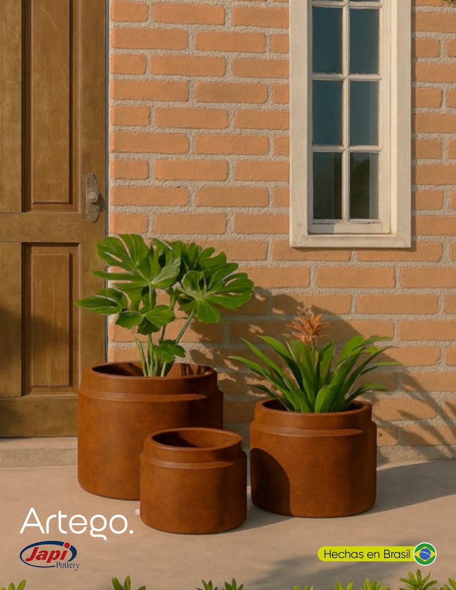 Set maceta Corten Steel de polietileno 2
