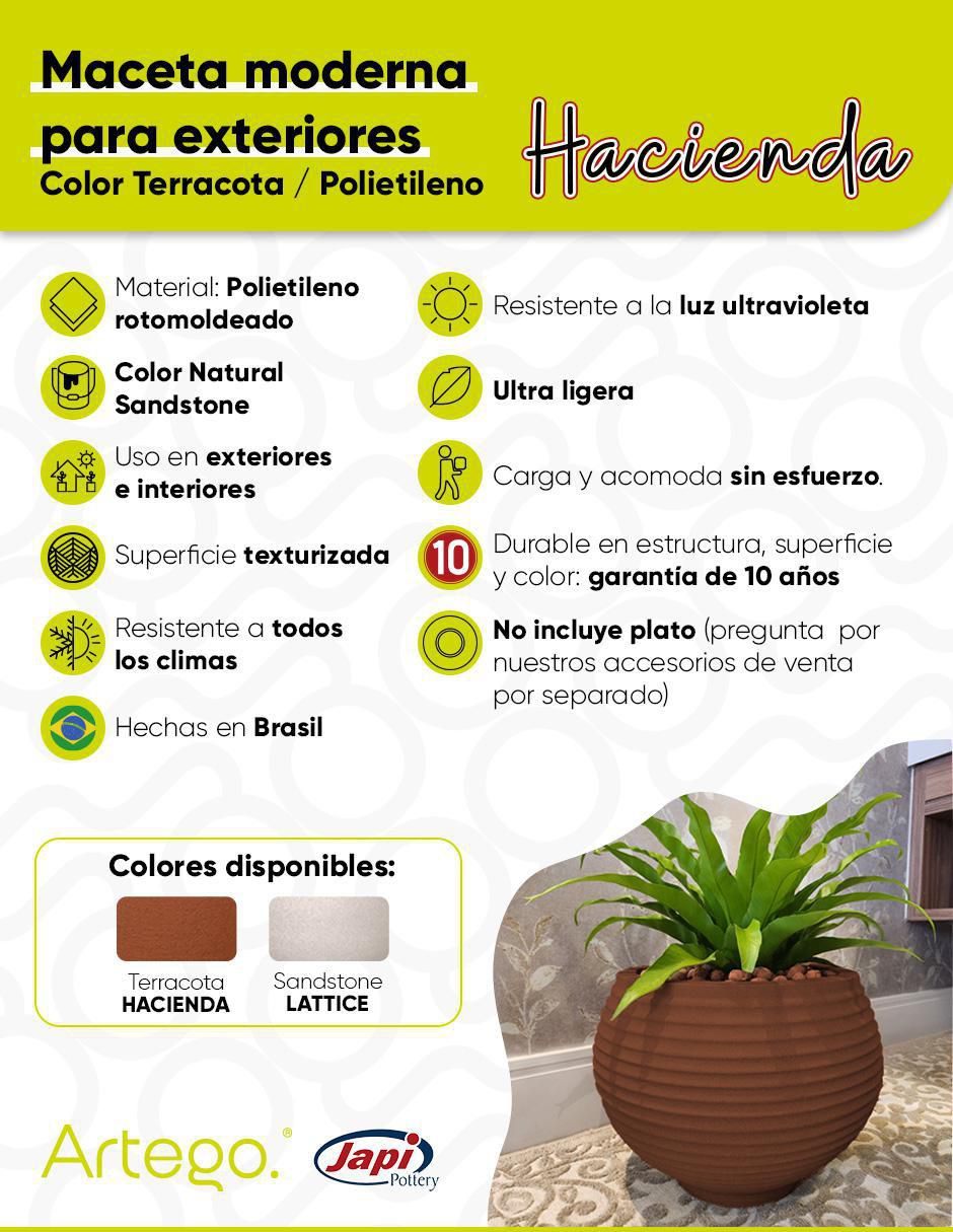 Maceta Hacienda de polietileno 4