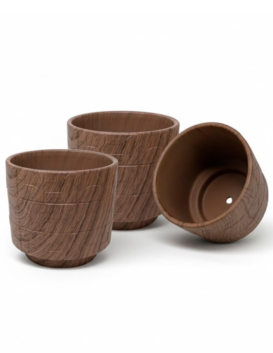Set maceta marrón vibe de arcilla Set maceta marrón vibe de arcilla